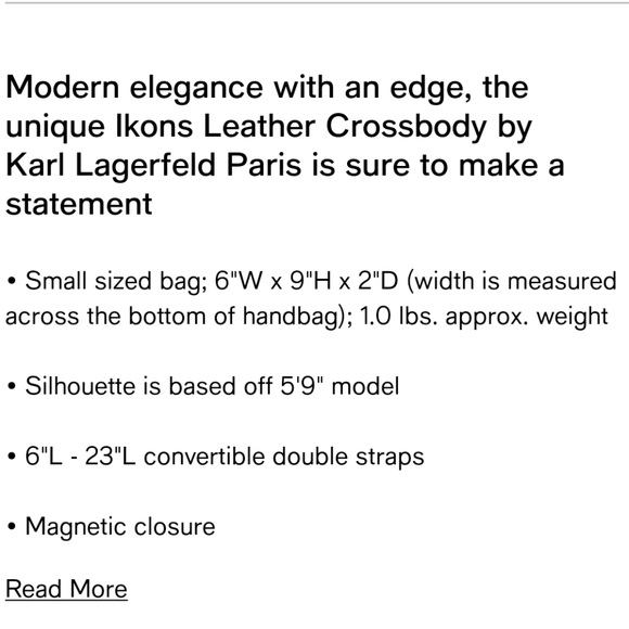 New KARL Lagerfeld Ikons Karl Crossbody Black/White Leather Bag - Picture 6 of 6
